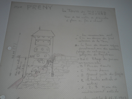 Plan reconstitué de la tour des Moines