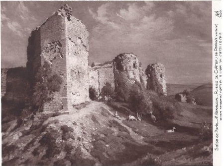 Les ruines du château vues par Alfred Renaudin