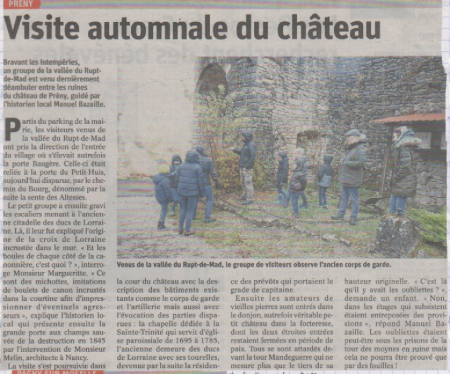 Visite automnale du château