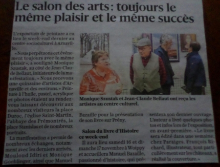 Le salon des artistes à Arnaville