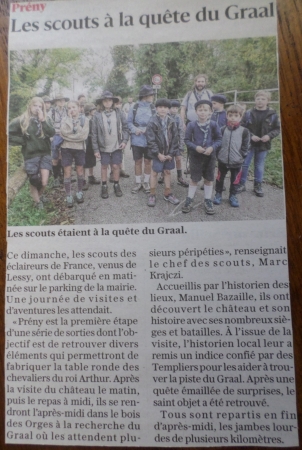 Les scouts en visite à Prény