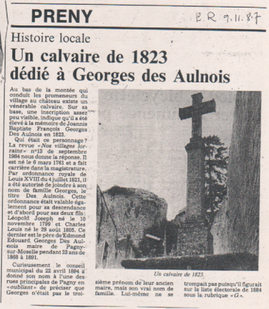 Un calvaire de 1823