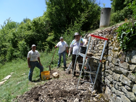 Le mur de la Côte Coilot restauré