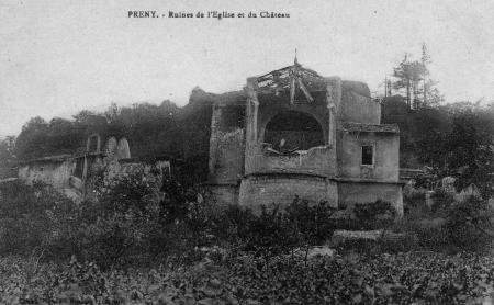 L'église détruite en 1918