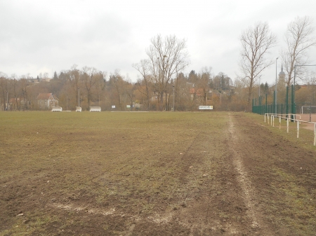 Le stade en travaux