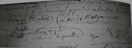 Les signatures d'habitants en 1711