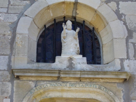 La statue de saint Blaise